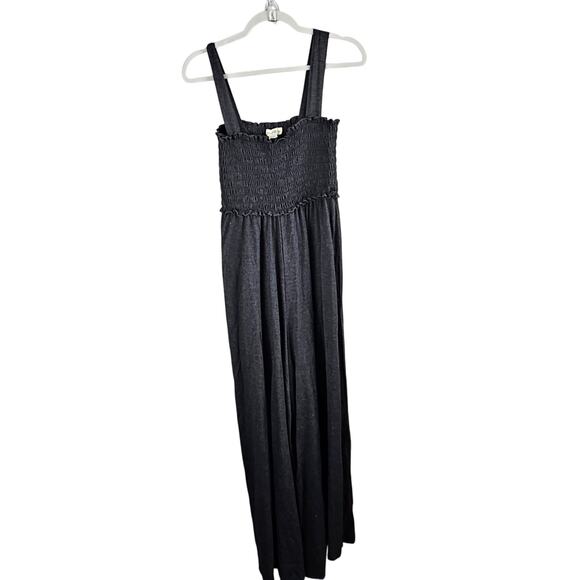 Natural Life Harper Knit Charcoal Jumpsuit Size Medium - Picture 1 of 6